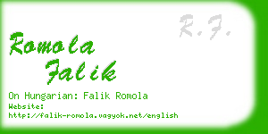 romola falik business card